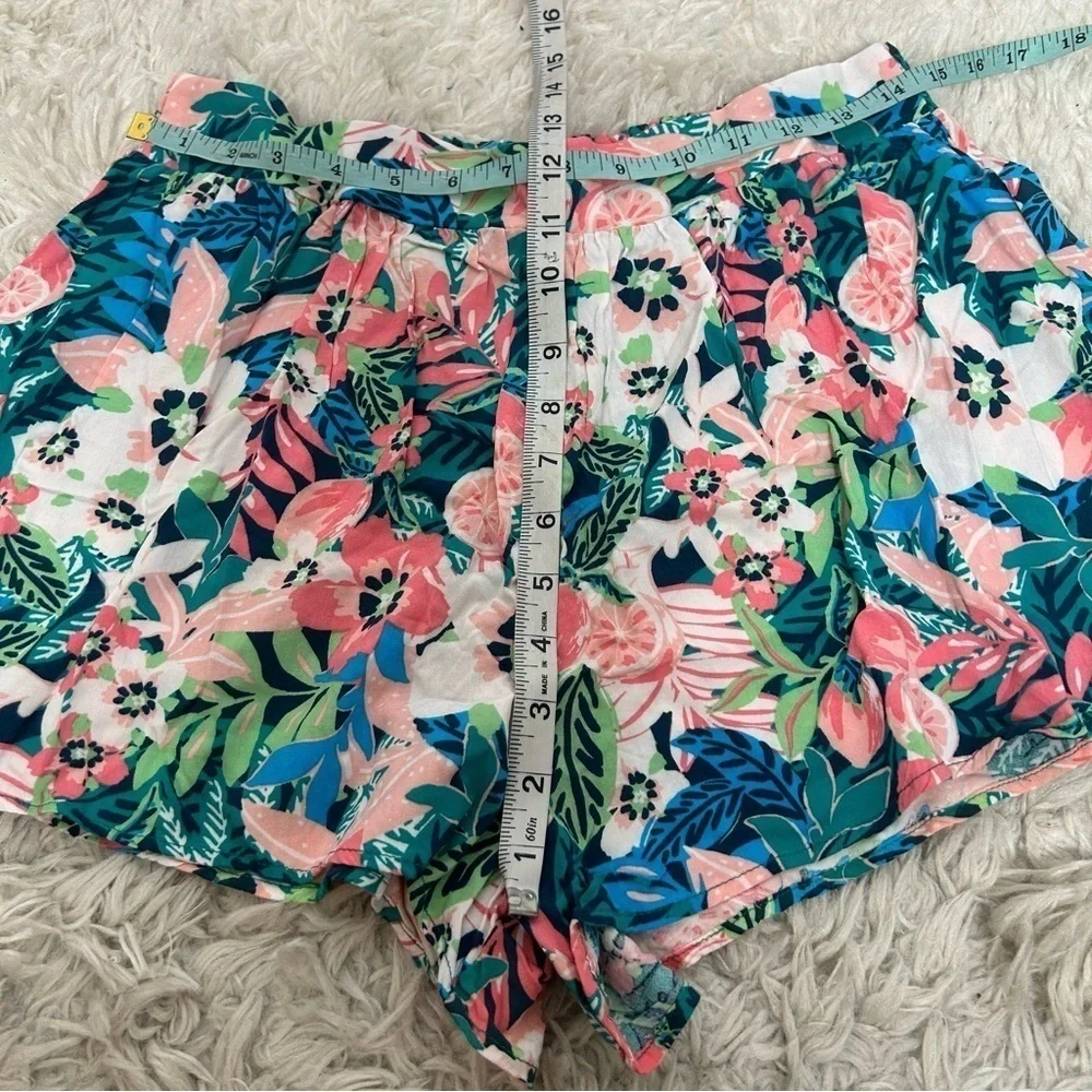 Love & Piece Collective Tropical Print Rayon Shorts NWOT
